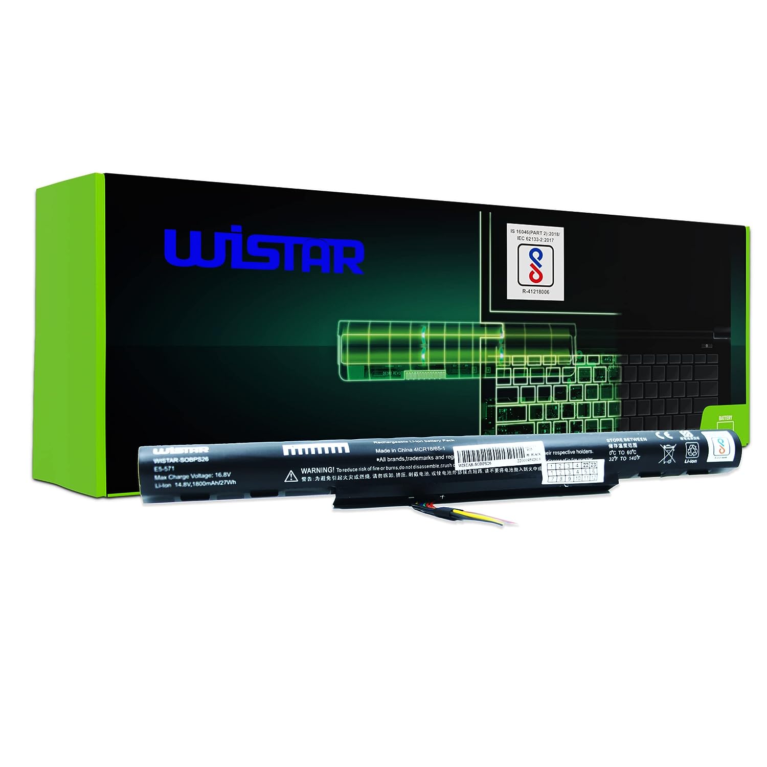  WISTAR Laptop Battery AL15A32 Compatible for Acer Aspire E5-422 E5-573 E5-573G E5-573T E5-522 E722 E5-473G-561X